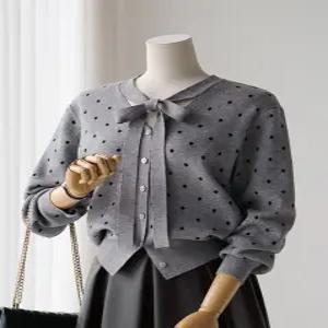 [잇수다랩] 포텔 리본 도트 가디건