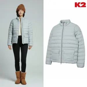 [백화점 출고] K2 패딩 여성 시그니처 카이트 경량 다운 블루 그레이 소프트 숏 자켓 점퍼