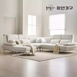 장인가구 도이 7인용 스윙 타이보텍스 이지클린 패브릭 코너형 소파 (스툴 포함)