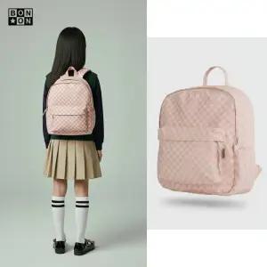 [백화점출고] 봉통 신학기 책가방 여아 체크 백팩 핑크 지퍼 포켓 수납 아동 초등학생 초등 가방