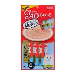 챠오 14g 간식 x 고양이 4p 가다랑어 츄루 (WFJR4RC)