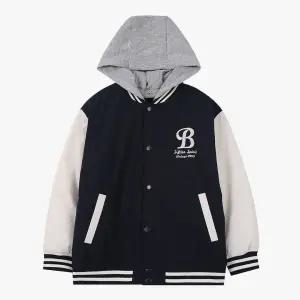 [롯데백화점]인디고뱅크키즈 후드 탈착 패딩 야구점퍼 IKJP26101