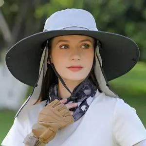 여자 와이드 커버 모자 사계절 피부보호 활용도높은