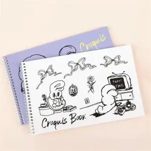 크로키북 2개 미니 스프링 수첩 스케치 드로잉 노트