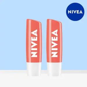 니베아 립케어 피치 샤인 4.8g 2개