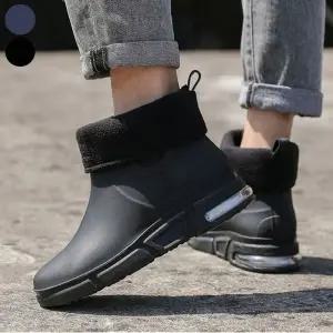 남자 방한 고무장화 스노우부츠 겨울 레인부츠 기모