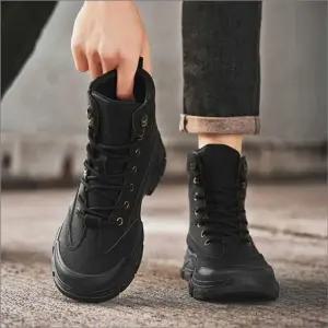 하이탑 2컬러 스웨이드 스니커즈 남자 부츠 겨울 운동화 워커