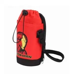 (색상 레드)아이언맨 텀블러 백 물병 파우치 물통 보틀 가방
