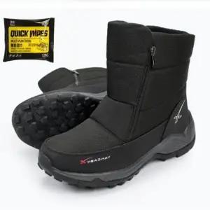 기모 남자 방한 부츠 털신발 남성 사이드 지퍼 털부츠 신발 세정티슈 세트