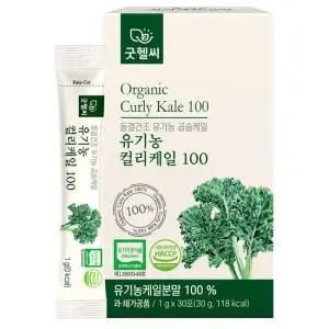 굿헬씨 유기농 컬리케일 100 동결건조 곱슬케일 분말 30포 4개