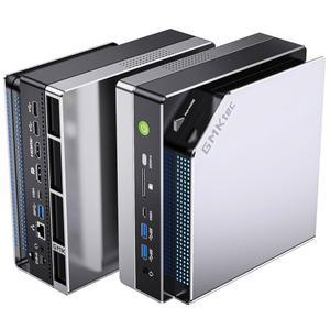 GMKtec EVO-X2 AI 미니 PC Ryzen Al Max+ 395(최대 5.1GHz) 게이밍 컴퓨터, 128GB LPDDR5X 8000MHz(16GB*8) 2TB PCIe 4.0 SSD, 쿼드 스크린 8K 디스플레이, WiFi 7 및 USB4, SD 카드 리더