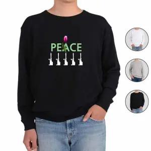 [하프클럽/알티피아]맨투맨 전색상 무기 WAR 전쟁과 평화 A 프린트셔츠