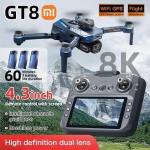 샤오미 GT8 드론 8K 전문가용 듀얼 카메라 GPS FPV 브러시리스 모터 옵티컬 플로우 호버링 접이식 쿼드콥터
