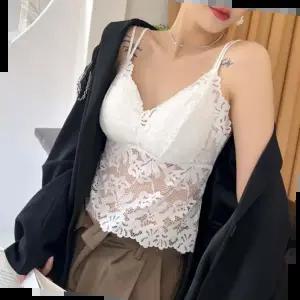 끈런닝 레이스 끈나시 캡내장형 민소매 레이어드 이너 브라탑