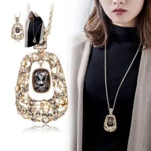 실버 골드 샹들리에 긴 롱 박스증정 패션 큰 목걸이