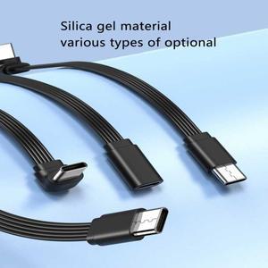 90 도 USB 2.0 C타입 to C 수-암 케이블 플랫 숏 직각 TYPE-C 수 확장 충전 데이터 지원