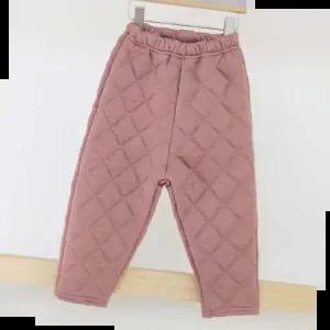 아기엄마선물 심플한 마름모 라인의 디자인 유아 누빔 배기 바지