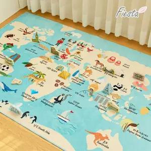 피에스타 키즈룸 러그 세계지도