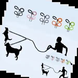 강아지산책줄 강아지 밴딩 듀얼 리드줄 산책 외출 목줄 두마리