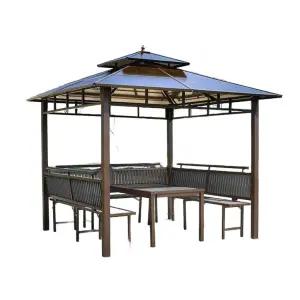 야외 파고라 설치 정자 아웃도어 바베큐장 인테리어 테라스 철제 조립식
