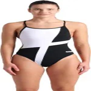 아레나 여성 퍼포먼스 다이아몬드 팀 프린트 레이스 백 레이디스 수영복