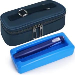 올라이슬린 인슐린 쿨러 여행용 케이스 업그레이드 펜 바늘 및 용품용 가방 TSA 승인 스팩이 포함된 소형