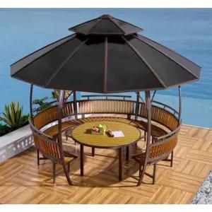 옥상정자 야외바베큐 원두막 조립식 파고라 사각정자 바베큐