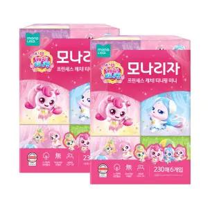 모나리자 캐치 티니핑 시즌3 미니 미용티슈 230매 6입 2개 하츄핑 꾸래핑 나나핑 솔찌핑 프린세스 시즌6