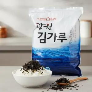 김공장 바삭한 김가루 400g 대용량 지퍼백 소포장 가정용 떡국용