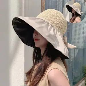 바캉스모자 울트라 와이드 챙 버킷햇 데일리 기본 모자