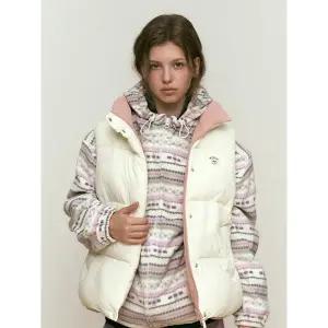 [키르시](대전신세계)체리 리버시블 패딩 베스트 [아이보리]