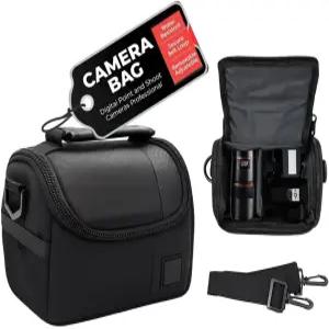 캐논 소니 올림푸스 삼성용 Acuvar 소형 소프트 패딩 카메라 가방 DSLR 장비 휴대용 케이스 어깨끈 포함