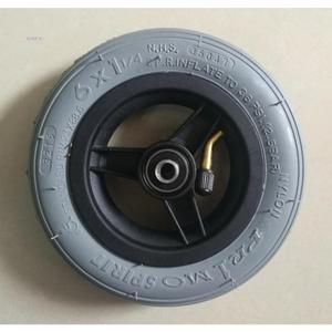 오토복 휠체어 액세서리 시다 멍투 6인치 공기 주입식 앞바퀴 소형 휠 어셈블리