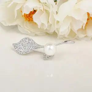 시후주얼리 크리스탈 리프 잎사귀 브로치 CY148C 진주브로치 크리스탈브로치 브로치선물