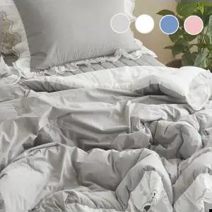 빅사이즈 국내생산 고밀도 60수순면 프릴 사계절겨울 차렵이불 집먼지진드기방지