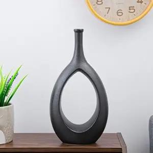 [셀러허브 1]도담 도자기 꽃병(블랙) 인테리어화병