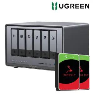 UGREEN NAS 유그린 DXP6800Pro 6베이 나스 IronWolf 144TB(24TBx6)
