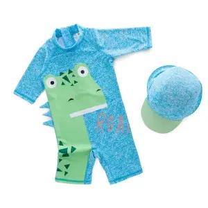 아동수영복 남아 공룡 실내수영복 키즈 남아 올인원 래쉬가드 키즈 일체형 슈트형 워터파크