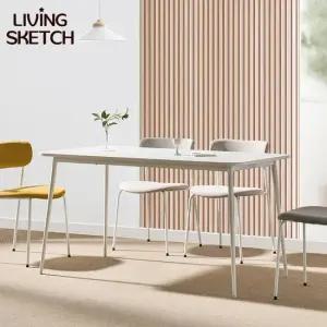 메리포핀 1400 테이블 사각 4인 식탁 화이트 프레임 업소용 테이블