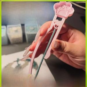 싱글 니들 빈펜 롱 핀셋 도구 DIY 미니 소형 호환 펜 고양이 스크래퍼 삽 빈 스티칭 십대 교육용 키덜트