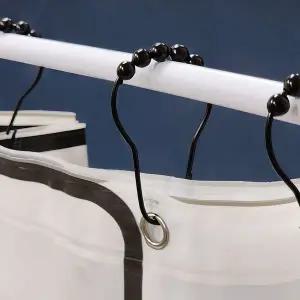 커튼 커텐 고리 설치 구슬 부자재 블랙