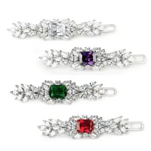 AAA 칼라 지르코니아 퀸즈 사파이어 루비 자수정 스타 진주헤어핀 자동헤어핀 큰헤어핀