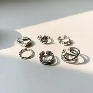 고풍스러운 그리스 스타일 원형 포인트 실버 반지 링세트 ringset 링반지 ring 레이어드링