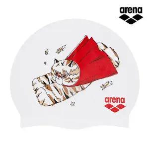 [아레나수영복] 히어로출동 실리콘수모 A6AC1AC82WHT