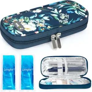 인슐린 냉각기 여행 케이스 - 펜 약물 및 용품을 위한 휴대용 냉장 의약품 TSA 승인 스 팩 2개 포함