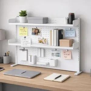 아트박스 가구느낌 동테이블선반 1000x235 다용도 타공판 스탠드 책상정리