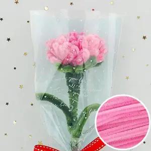 HYIJXZ384B모루 꽃 송이 만들기 분홍색