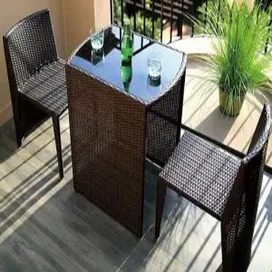 라탄 야외테이블세트 테라스 옥상 정원 카페 테이블 발코니 가구 테라스테이블