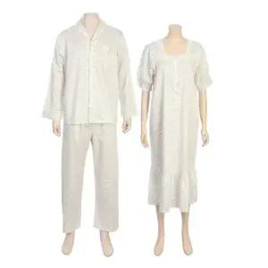 [갤러리아] [바바라]플라워 프린트 원피스 커플 파자마세트AGW4618L AMP4618B