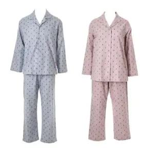 [갤러리아] 커플]와코루 부드러운 면 기모 기하학나염 잠옷세트 [WPAA503M WPAA503W]